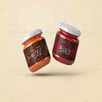 موکاپ بسته بندی مربا شیشه ای | گرافیک با طعم تربچه