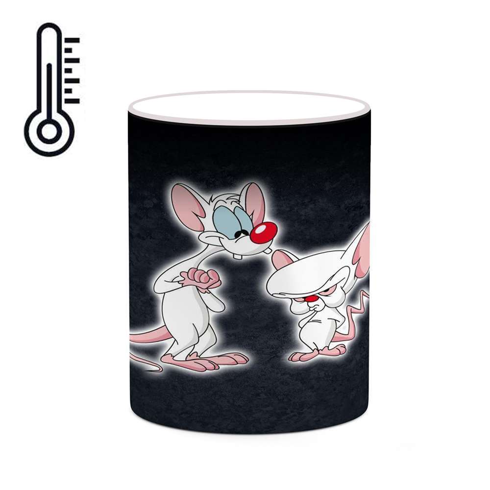 ماگ حرارتی کاکتی طرح کارتون Pinky And The Brain مدل mgh22950
