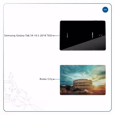 برچسب پوششی ماهوت مدل Rome City مناسب برای تبلت سامسونگ Galaxy Tab S4 10.5 2018 T835