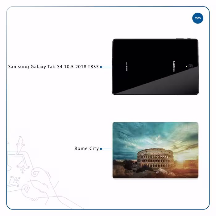برچسب پوششی ماهوت مدل Rome City مناسب برای تبلت سامسونگ Galaxy Tab S4 10.5 2018 T835
