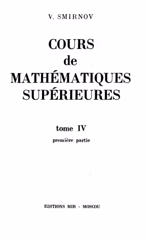 خرید و دانلود نسخه کامل کتاب Cours de mathématiques supérieures