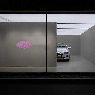 چراغ دیواری نئون دیزاین طرح Hyundai_PN