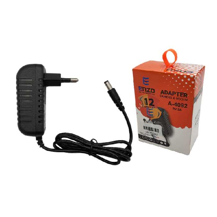 آداپتور 9 ولت 2 آمپر انزو Enzo A-4092