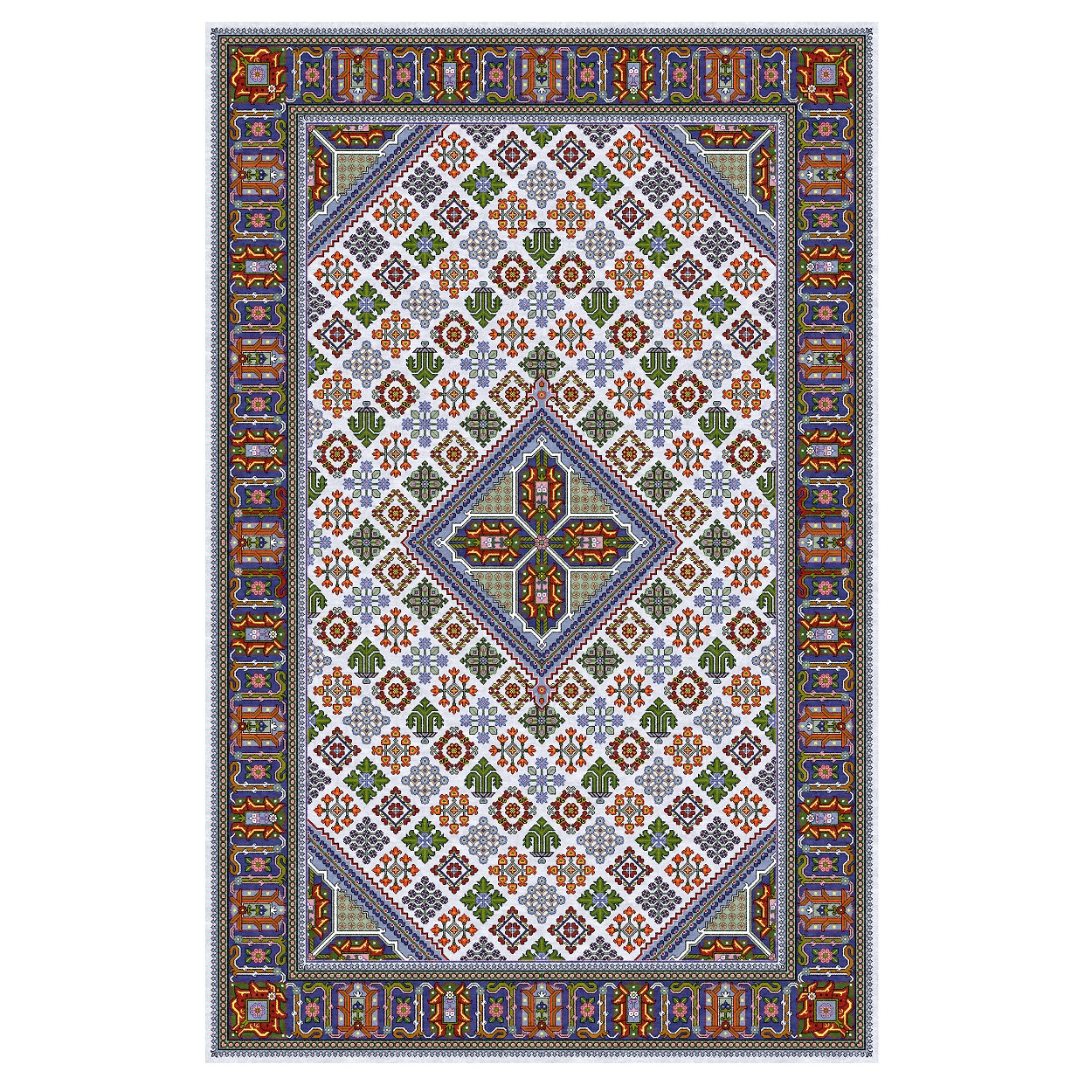 فرش دستباف 6 متری طرح جوشقانی مدل جنگلی کد 110