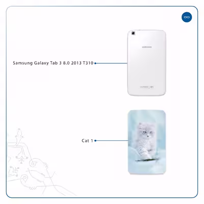 برچسب پوششی ماهوت مدل Cat-1 مناسب برای تبلت سامسونگ Galaxy Tab 3 8.0 2013 T310