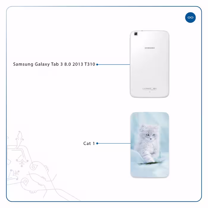 برچسب پوششی ماهوت مدل Cat-1 مناسب برای تبلت سامسونگ Galaxy Tab 3 8.0 2013 T310
