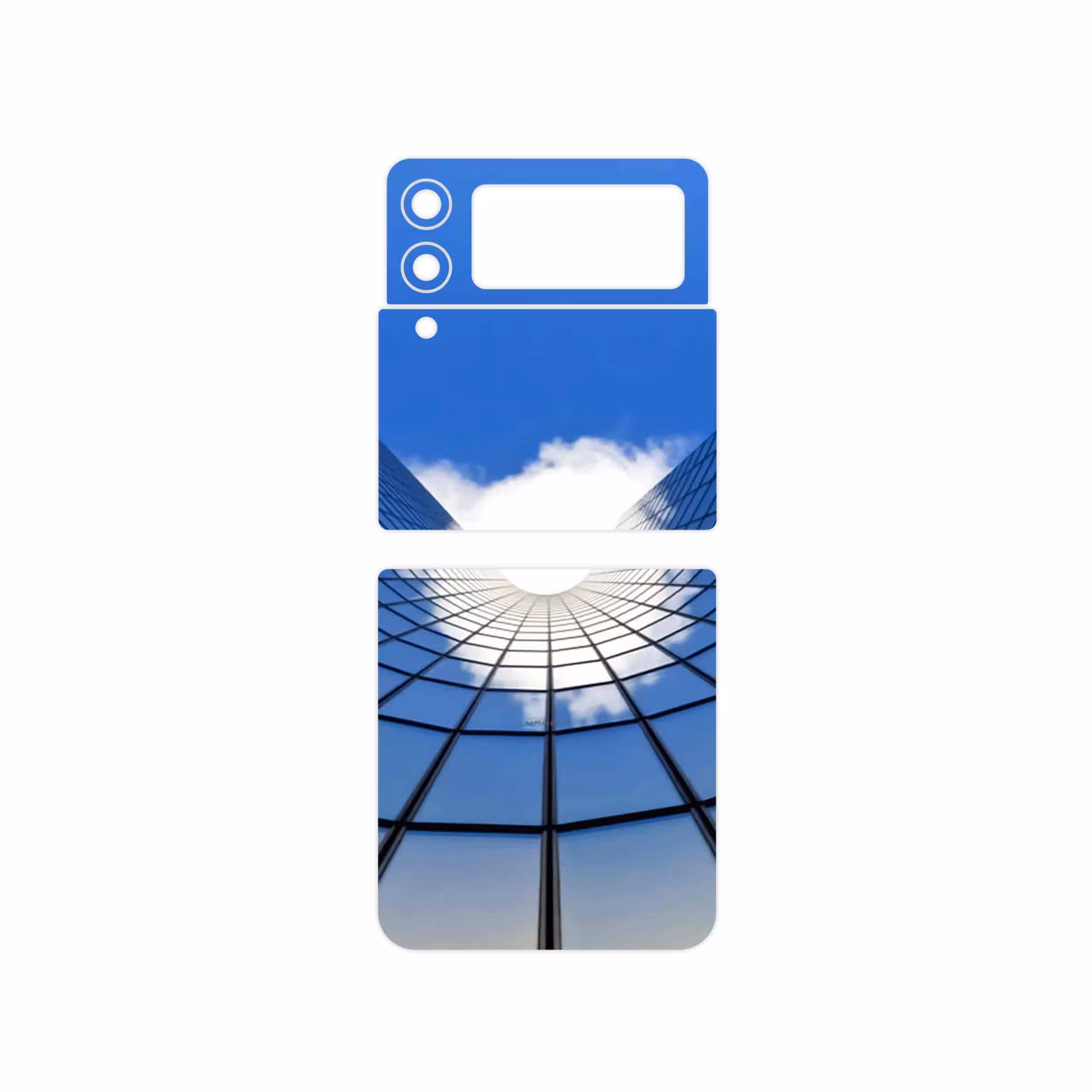 برچسب پوششی ماهوت مدل Glass skyscraper مناسب برای گوشی موبایل سامسونگ Galaxy Z Flip3 5G