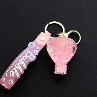 سرکلیدی شیشه ای آویز کیف آکواریومی بالن صورتی 33854