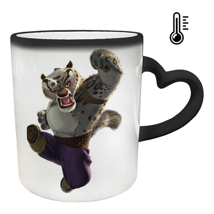 ماگ حرارتی مدل دسته قلبی طرح پاندا کونگ فو کار کد 65