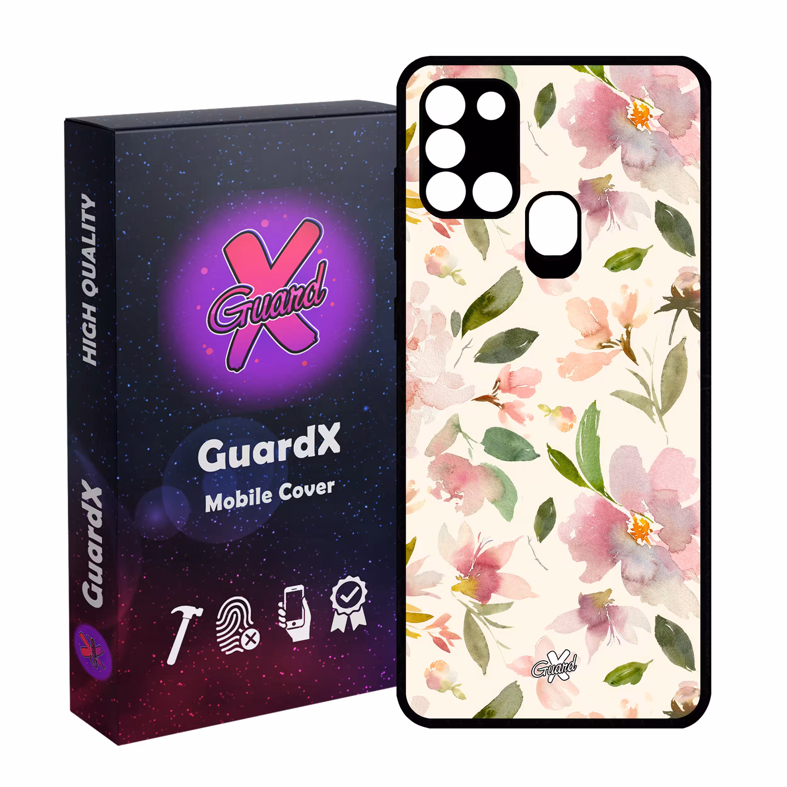 کاور گارد ایکس طرح گل مدل Glass10579 مناسب برای گوشی موبایل سامسونگ Galaxy A21s