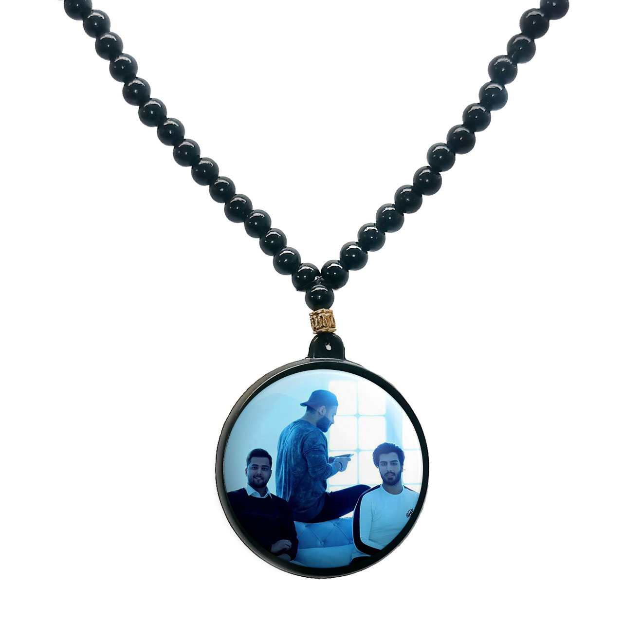 گردنبند پرمانه طرح ماکان بند کد pmd.8608 مدل دو طرفه