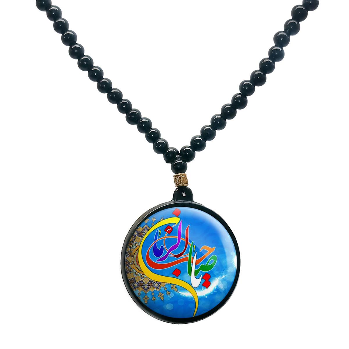 گردنبند پرمانه طرح امام زمان کد pmd.24212 مدل دو طرفه