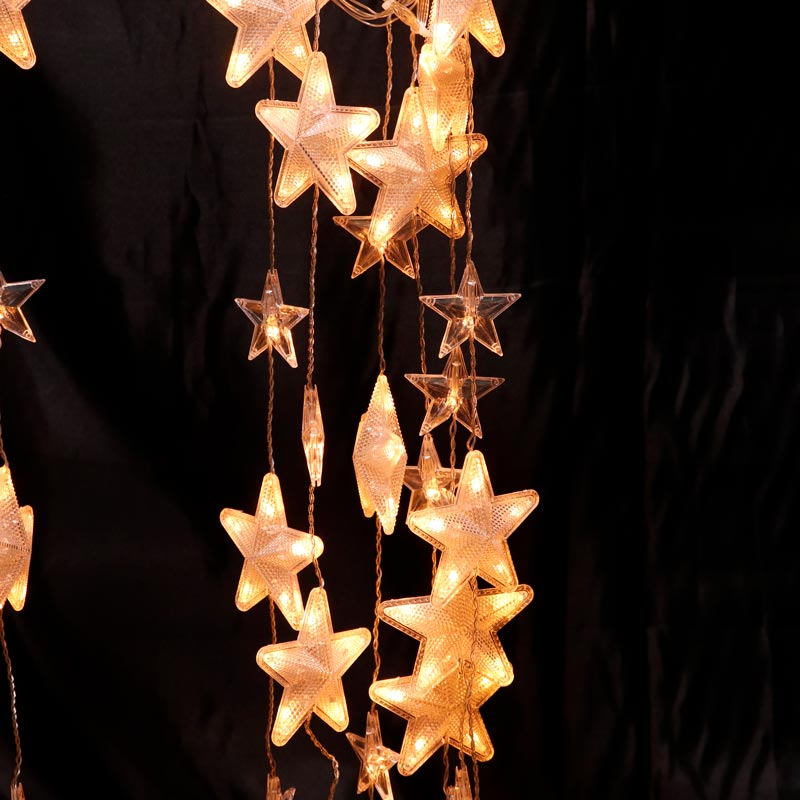 ریسه طرح ستاره کوچک و بزرگ آفتابی 3٫8 متری