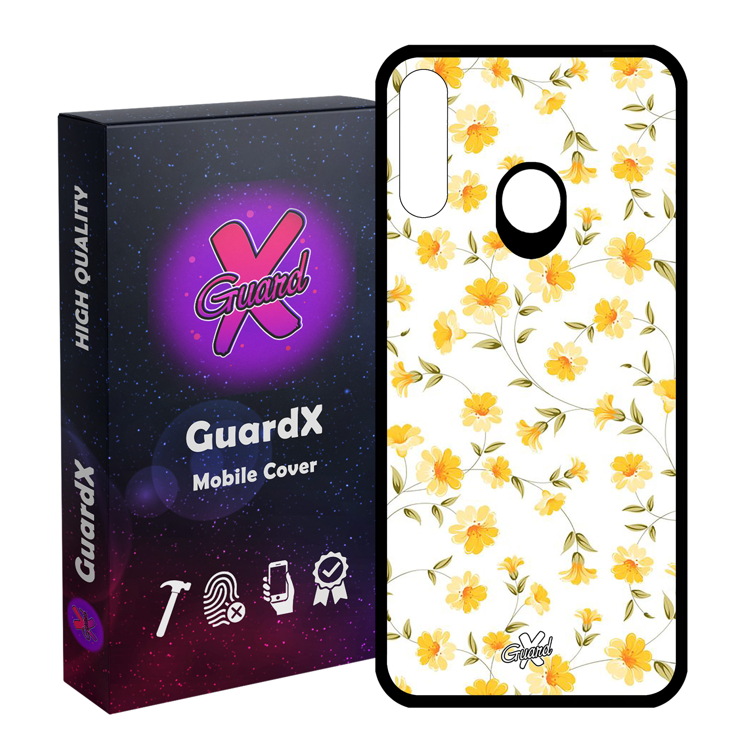 کاور گارد ایکس طرح گل مدل Glass10415 مناسب برای گوشی موبایل سامسونگ Galaxy A20s