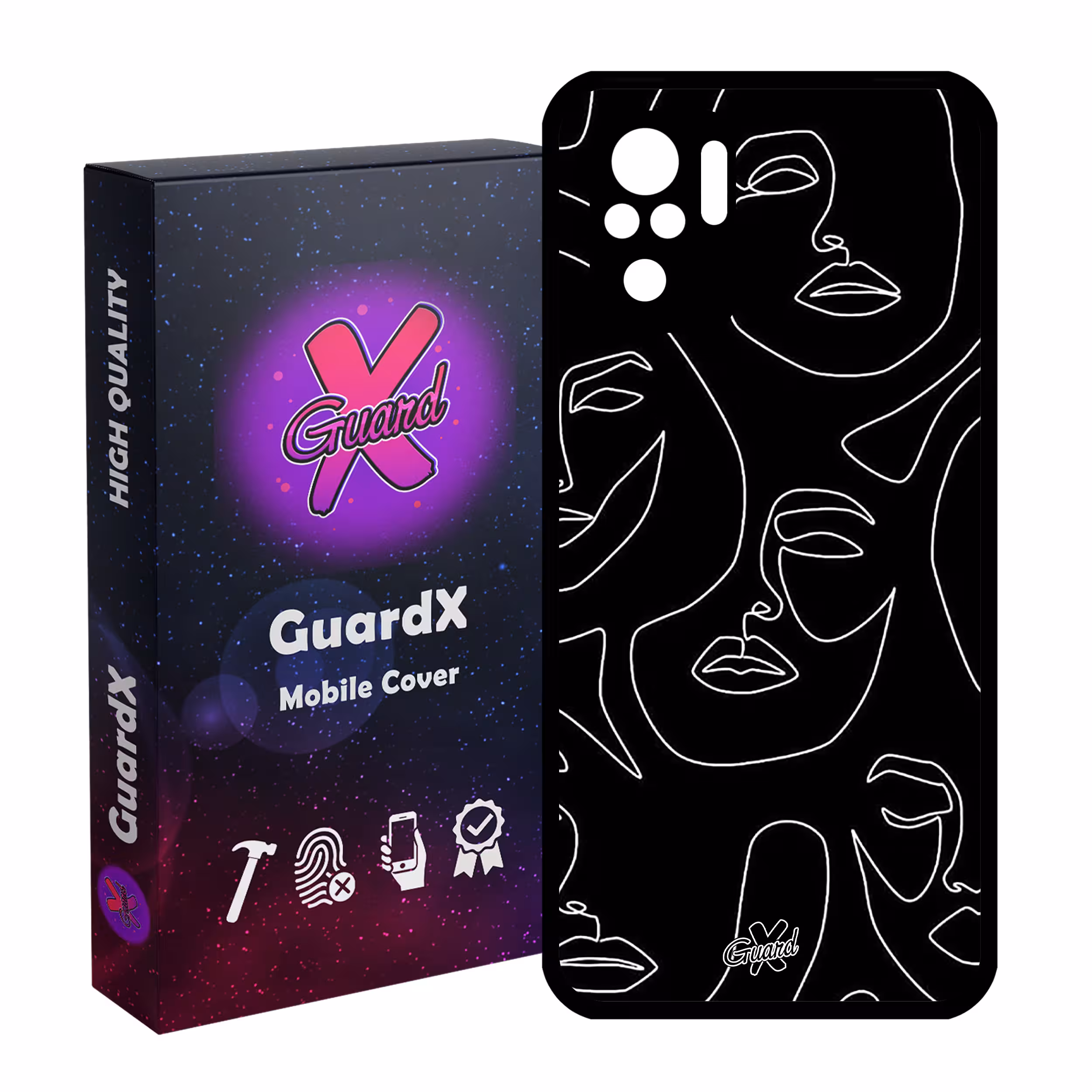 کاور گارد ایکس طرح Girl مدل Glass10392 مناسب برای گوشی موبایل شیائومی Redmi Note 10 4G / Redmi Note 10S