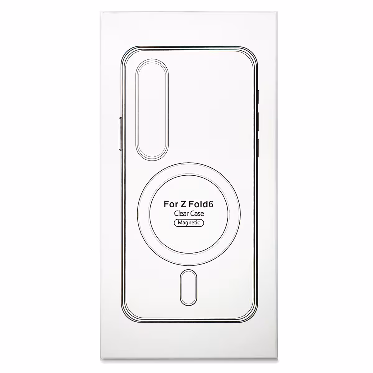 کاور گوشی سامسونگ Galaxy Z Fold 6 مدل Clear Case Magnetic