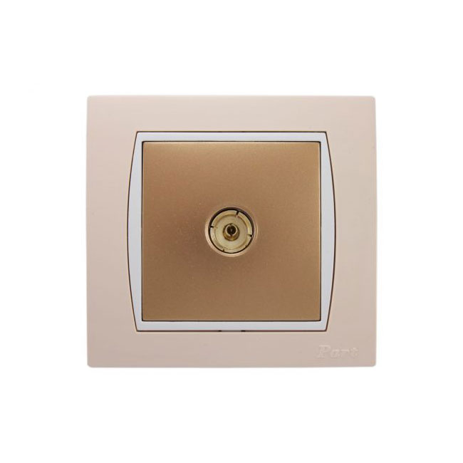 پریز آنتن با قاب کرم پارت الکتریک مدل آذین 4025-5029