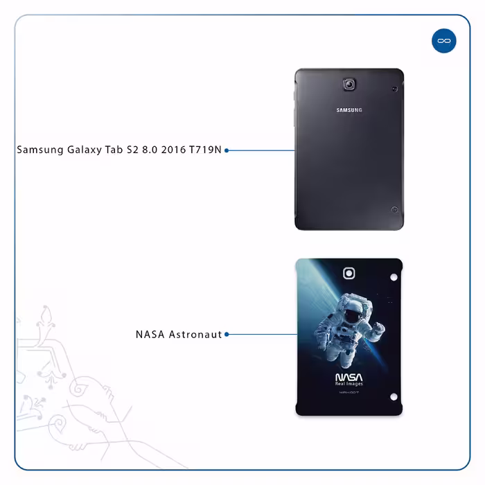 برچسب پوششی ماهوت مدل NASA-Astronaut مناسب برای تبلت سامسونگ Galaxy Tab S2 8.0 2016 T719N