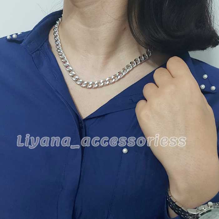 گردنبند کارتیر رنگ ثابت (آبکاری استیل) 