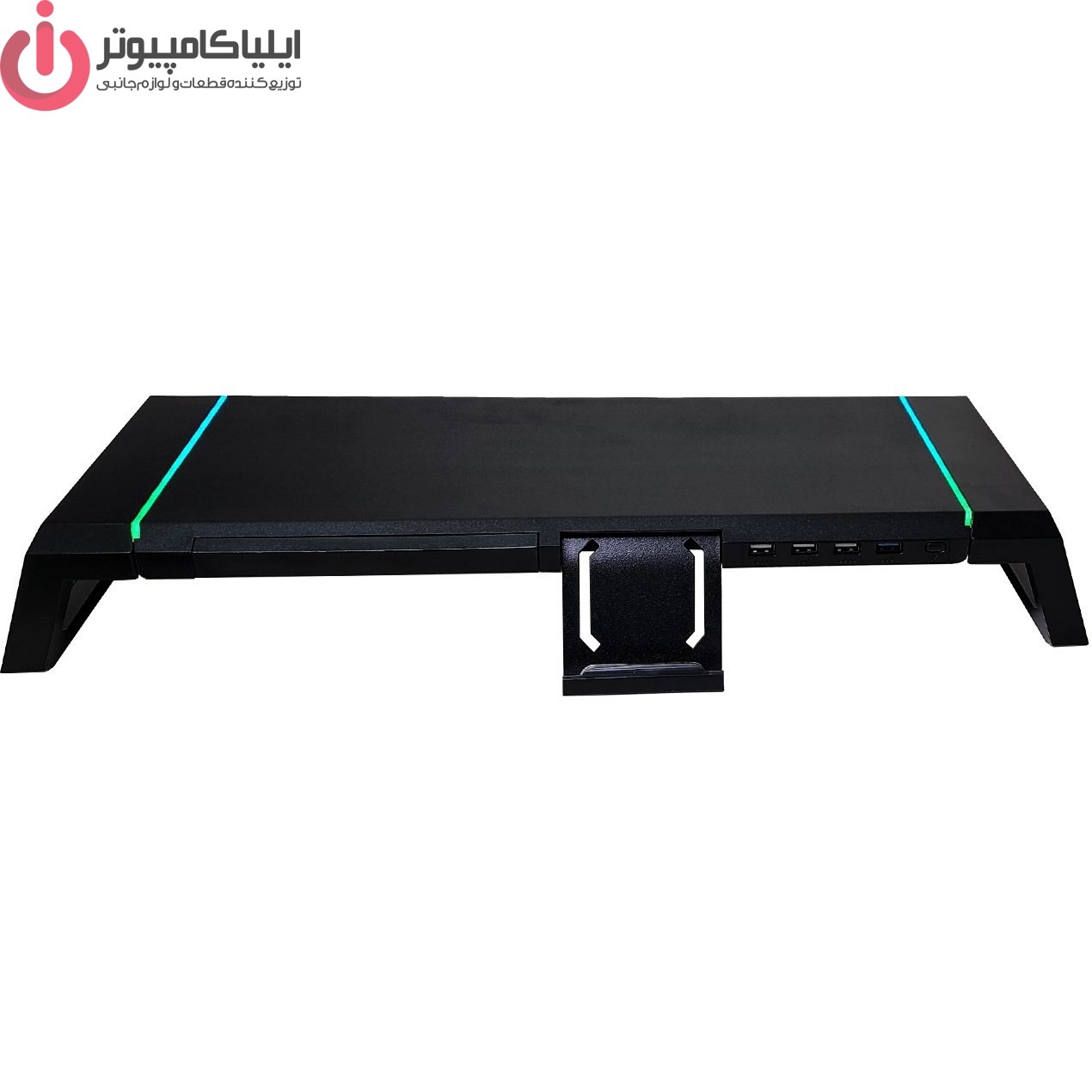 پایه زیر مانیتور تراست مدل TDESK همراه با هاب USB و RGB