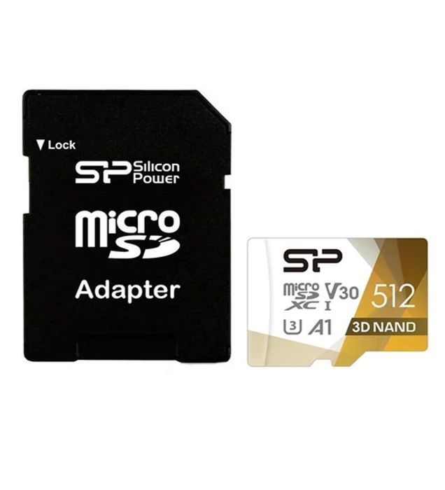 کارت حافظه microSDXC سیلیکون پاور مدل XC CL10 U3 Superior Pro UHS-I V30 A1 4K UHD W/1 100/80 به همراه آداپتور ظرفیت 512 گیگابایت