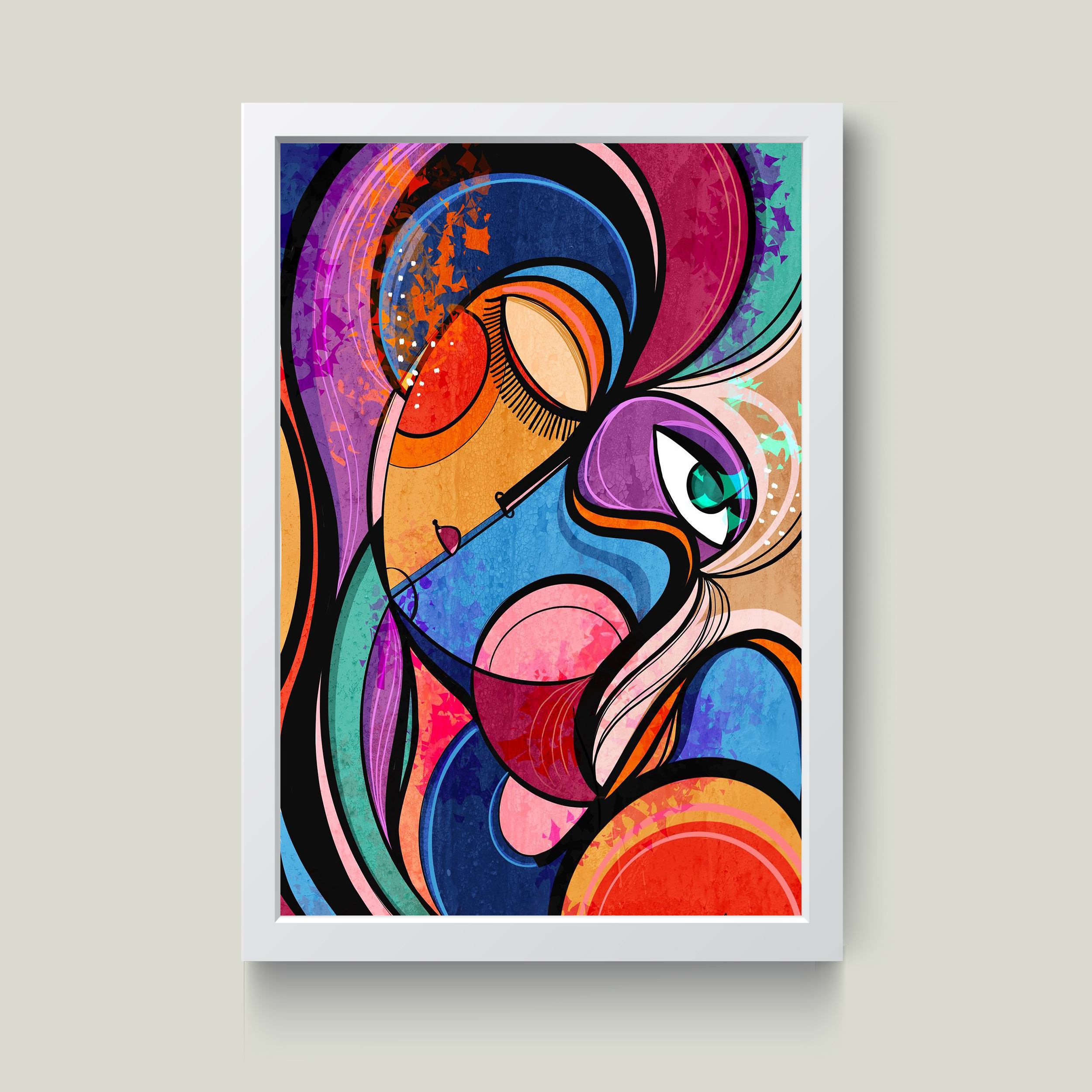 تابلو مدل دکوراتیو چهره در چهره کد G13-50