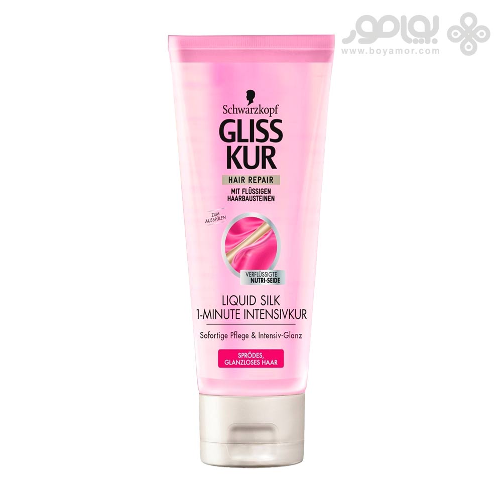 ماسک موی تیوبی گلیس کور مدل LIQUID SILK حجم 200 میل