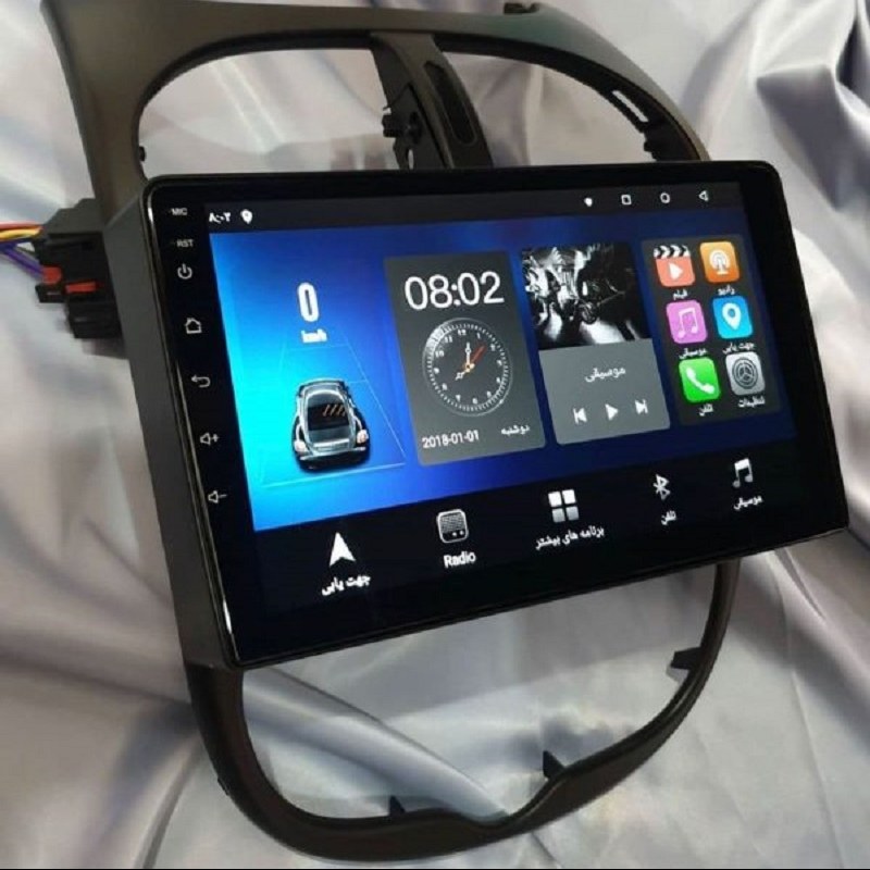 مانیتور فابریک اندروید 10 اینچ پژو 206 بدون کن باس