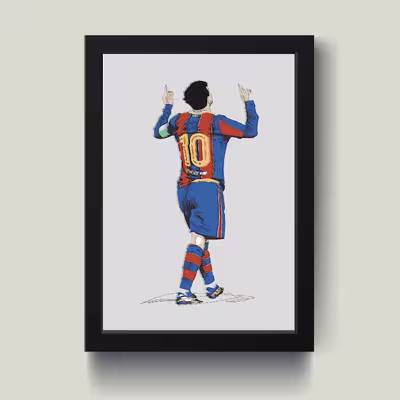 تابلو مدل مینیمال MESSI کد S3033-b