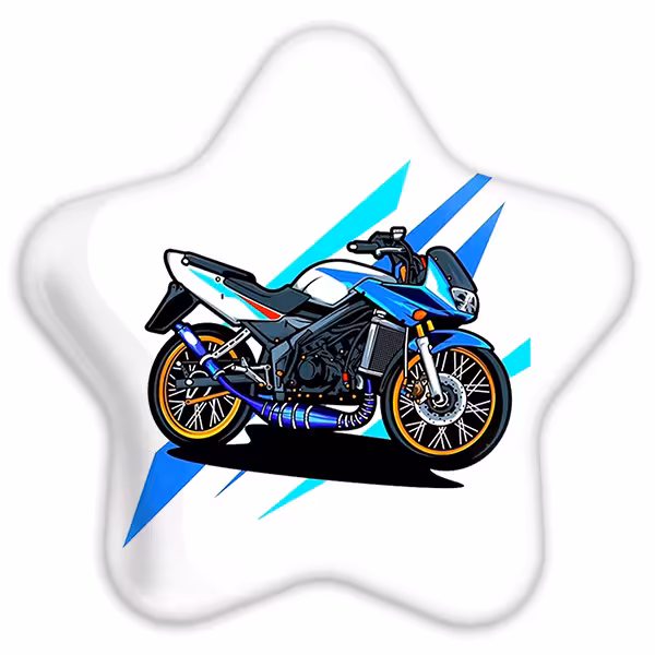 پیکسل خندالو طرح موتور سیکلت مدل ستاره ای کد 10343