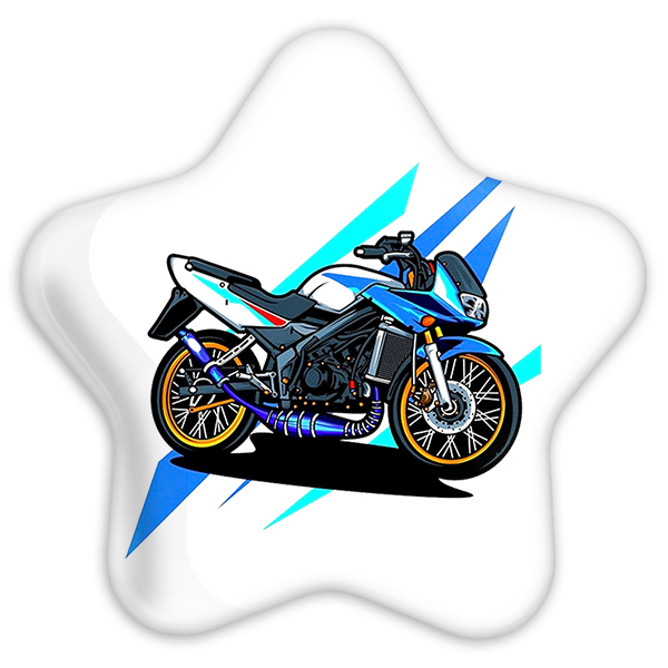 پیکسل خندالو طرح موتور سیکلت مدل ستاره ای کد 10343