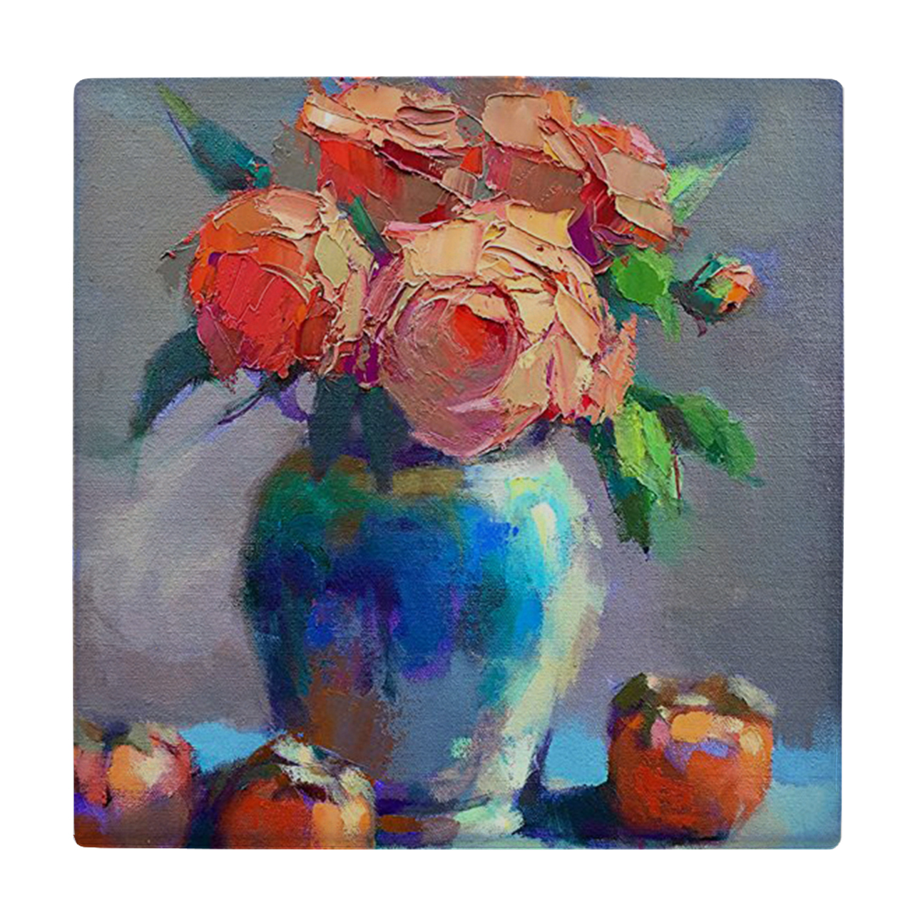 زیر لیوانی طرح نقاشی گلدان سفالی کد 3455359_1315