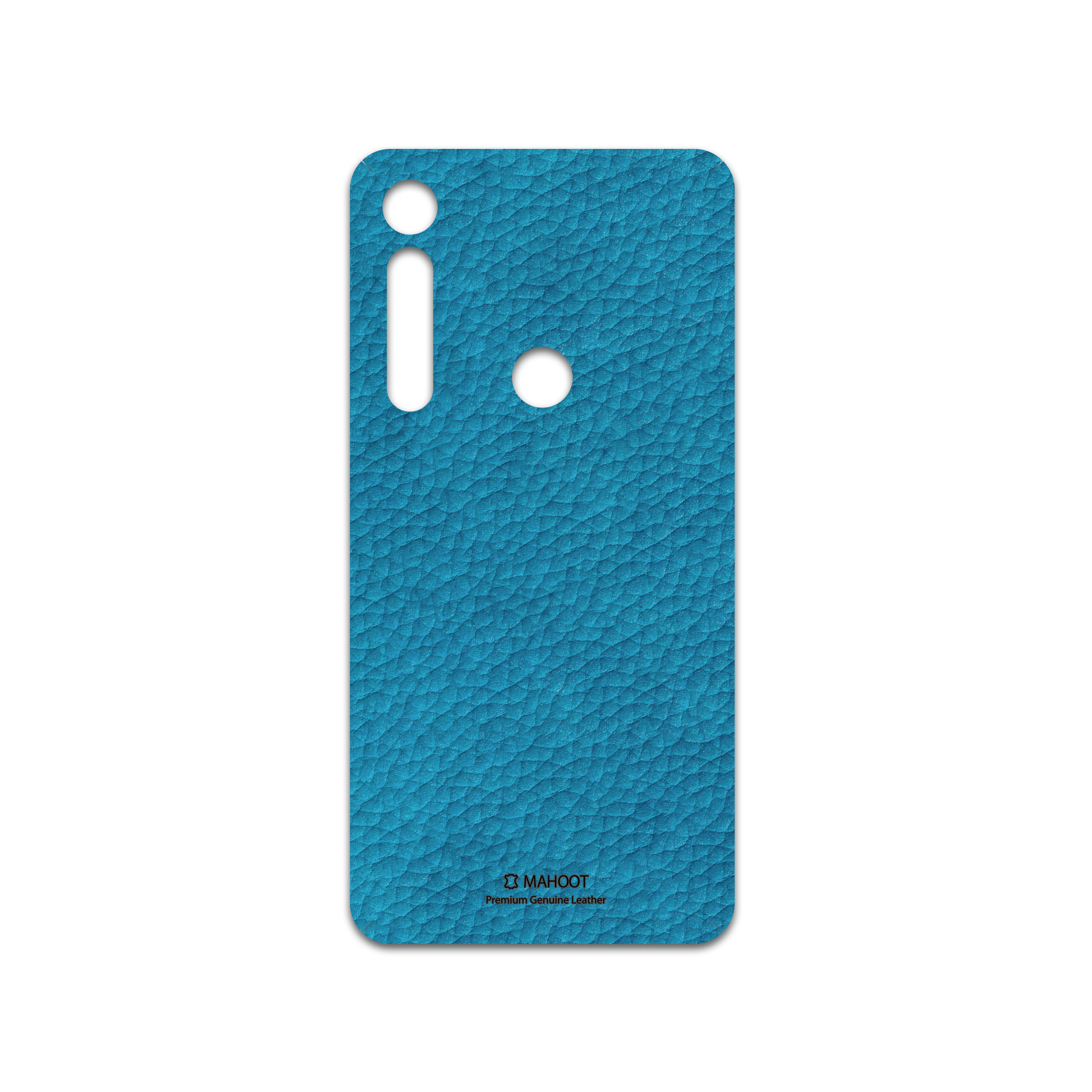 برچسب پوششی ماهوت مدل Blue-Leather مناسب برای گوشی موبایل موتورولا One Macro