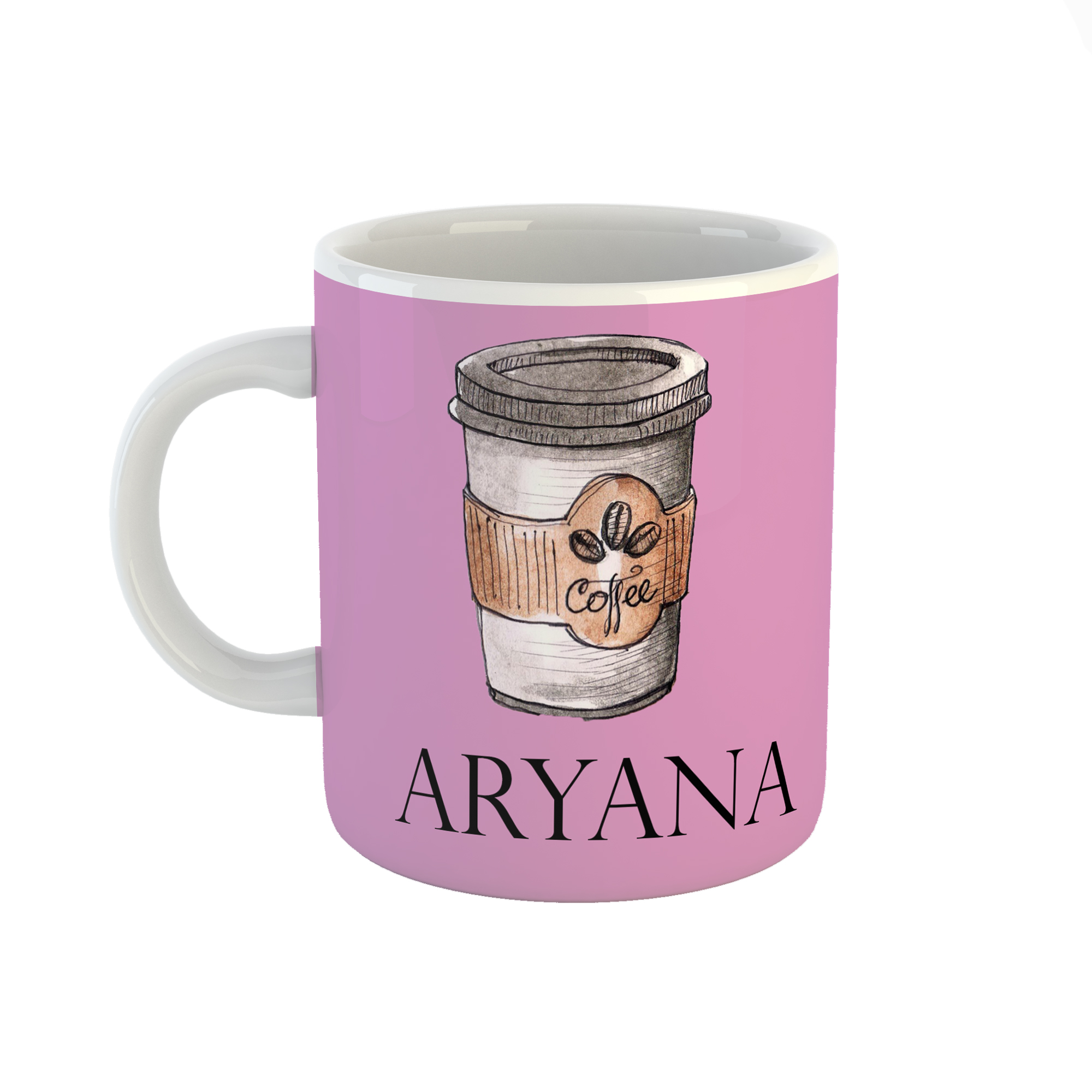 ماگ طرح اسم آریانا مدل coffee