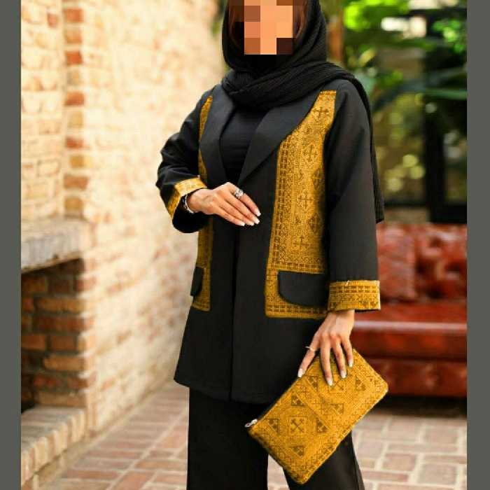 سه تیکه کت شلوار کیف جنس مکانیک پرشیا سوزن دوزی شده