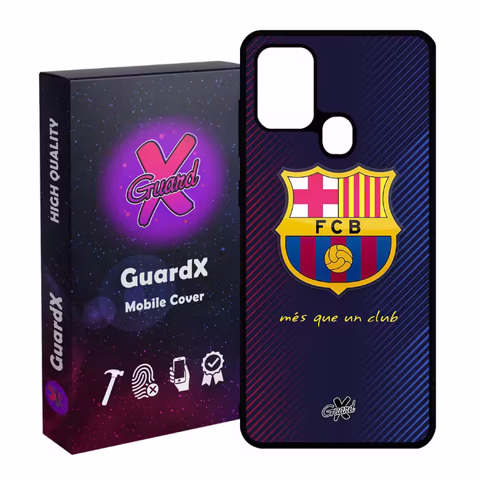 کاور گارد ایکس طرح Barcelona مدل Glass10058 مناسب برای گوشی موبایل سامسونگ Galaxy A21s