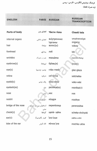 دانلود رایگان کتاب فرهنگ لغت موضوعی انگلیسی فارسی روسی با فرمت pdf