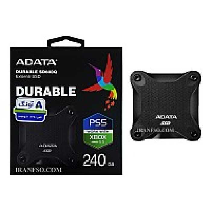 هارد SSD لپ تاپ 240 گیگابایت Adata SD600Q External مشکی-گارانتی آونگ