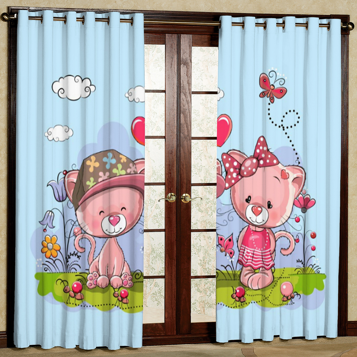 پرده مدل گربه هازان پانچی کد 4352 سایز 140x200 سانتی متر