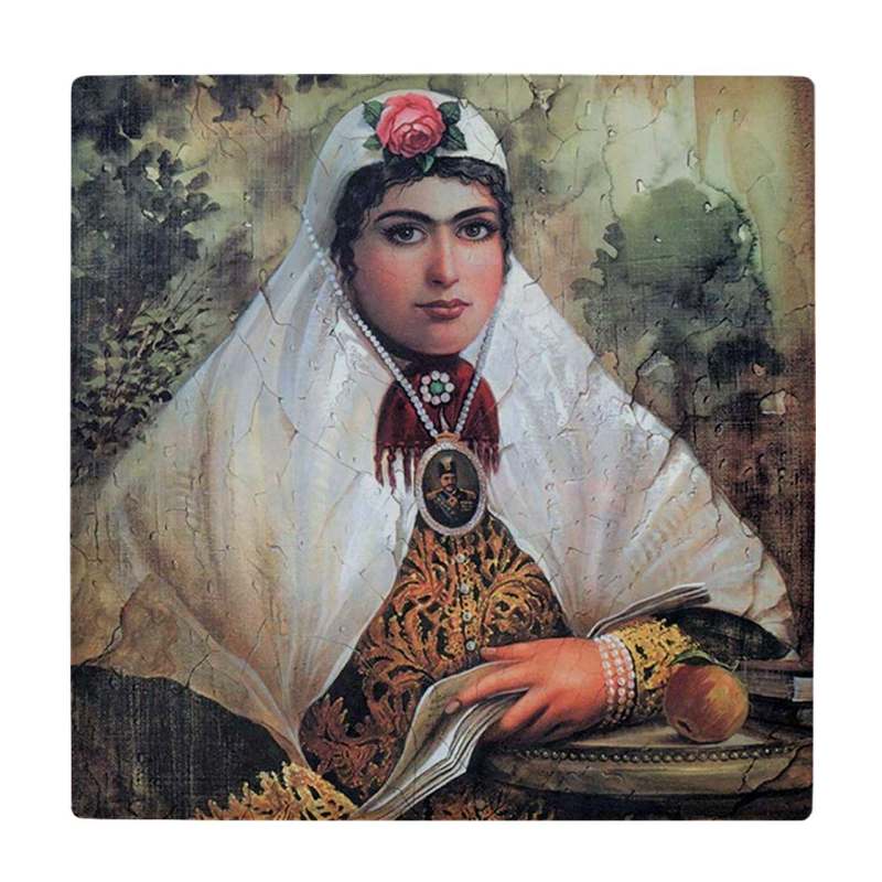 کاشی طرح بانوی پارسی مدل لوحی BDT144