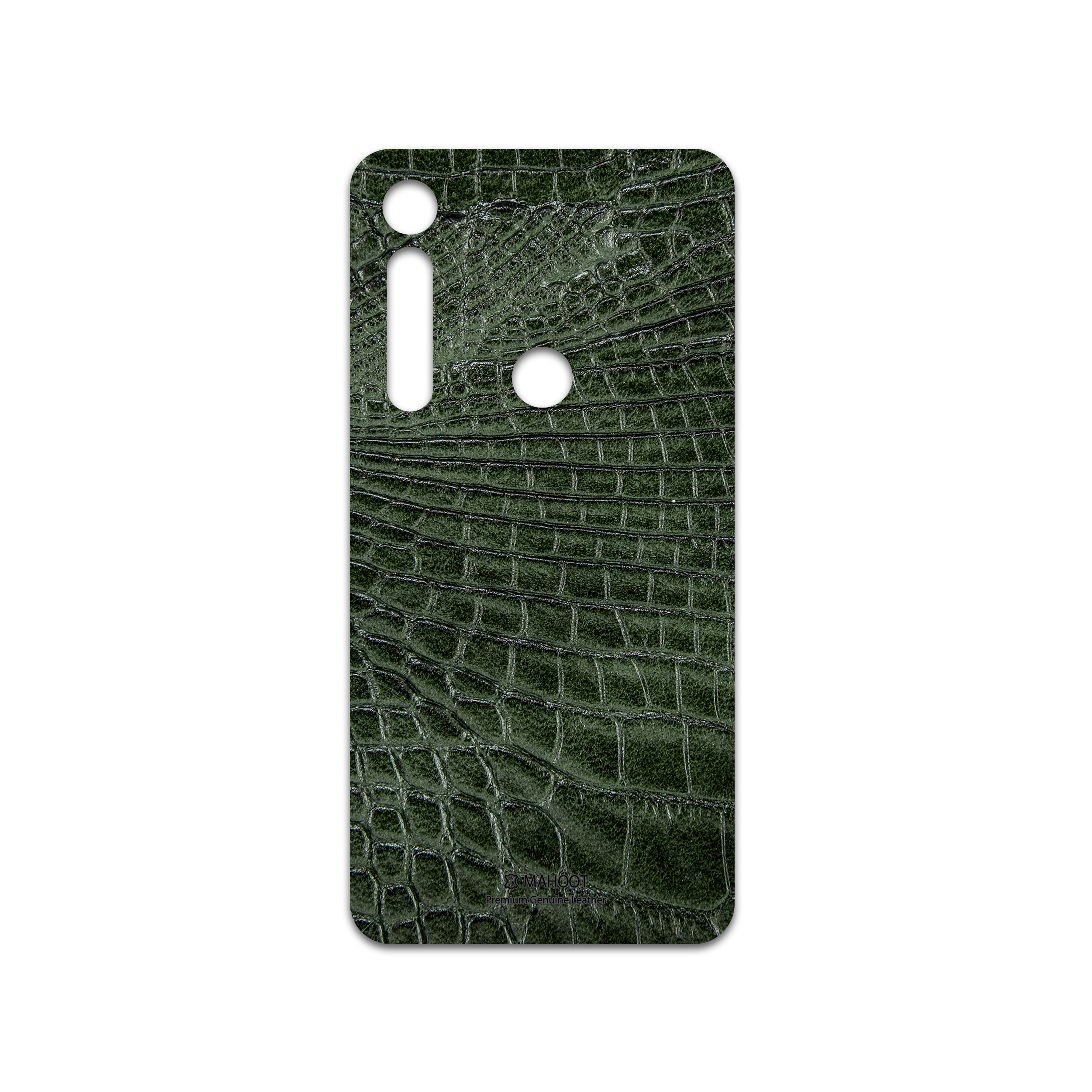 برچسب پوششی ماهوت مدل Green-Crocodile-Leather مناسب برای گوشی موبایل موتورولا One Macro