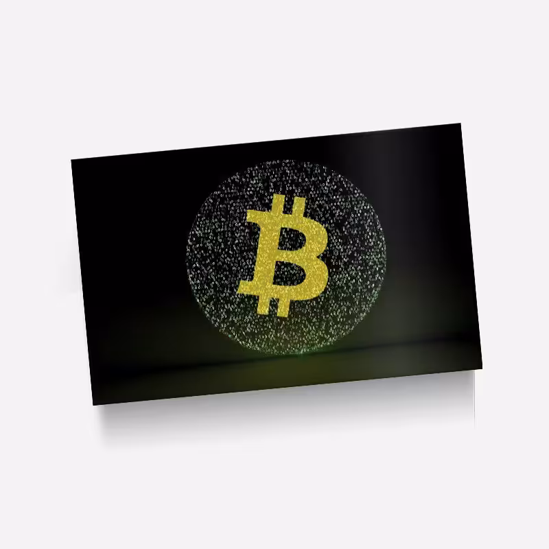 استیکر(برچسب) کارت عابر بانک-طرح بیت کوین-کد10-سفارشی