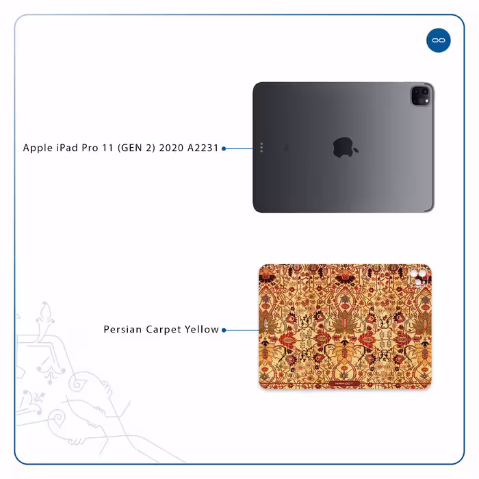 برچسب پوششی ماهوت مدل Iran-Carpet2 مناسب برای تبلت اپل iPad Pro 11 (GEN 2) 2020 A2231