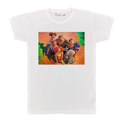 تی شرت آستین کوتاه  بچگانه پرمانه طرح غارنشینان کد pmt.6382