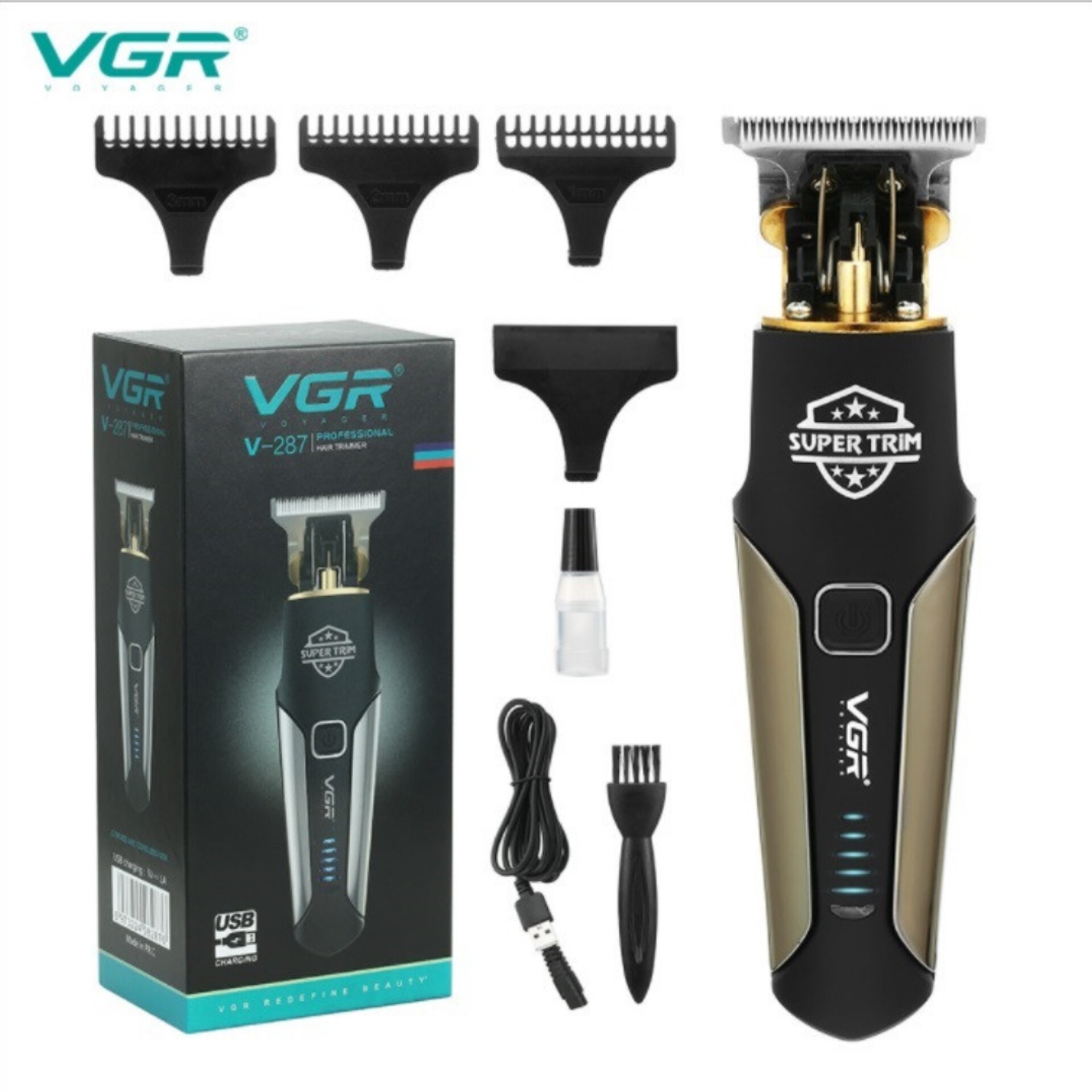 ماشین اصلاح موی سر و صورت وی جی ار مدل V-287
vgr model v-287 shaver
برند VGR