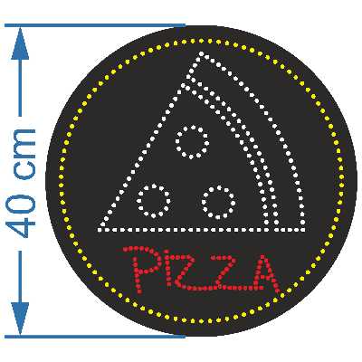 تابلو ال ای دی آیاز طرح پیتزا کد 344