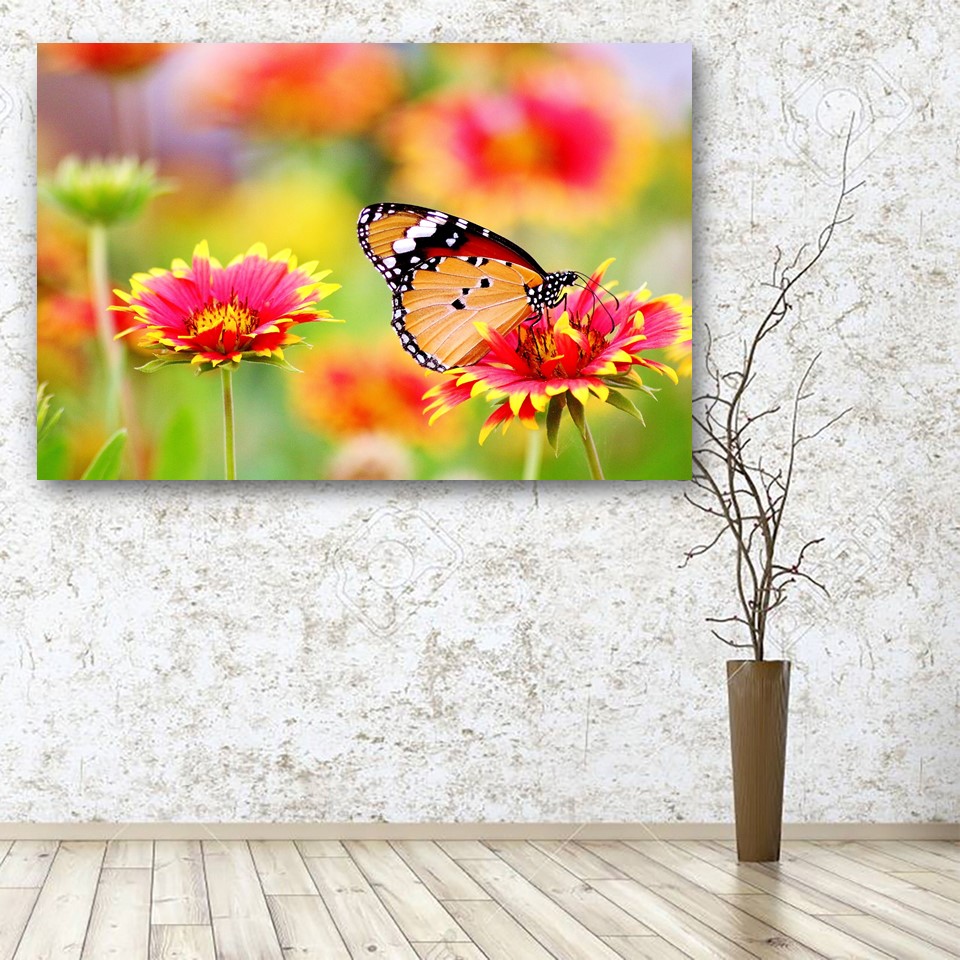 تابلو شاسی طرح گل و پروانه