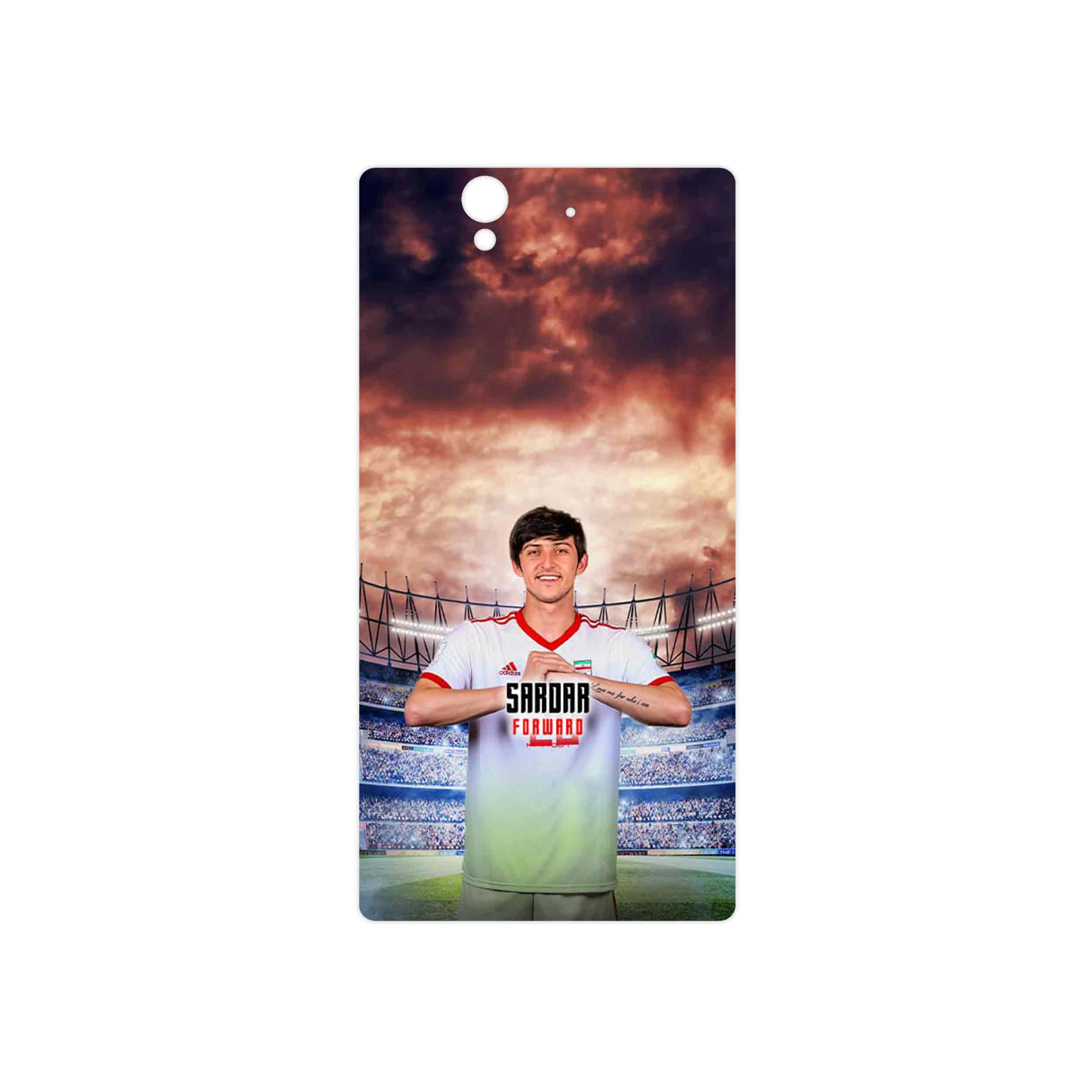 برچسب پوششی ماهوت مدل Sardar Azmoun مناسب برای گوشی موبایل سونی Xperia Z