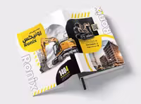 طرح لایه باز جلد سررسید شرکت ماشین آلات | گرافیک با طعم تربچه