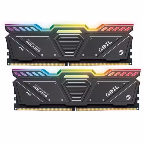 رم کامپیوتر DDR5 دو کاناله 4800 مگاهرتز CL40 گیل مدل Polaris RGB ظرفیت 32 گیگابایت (آکبند-گارانتی اصلی)
